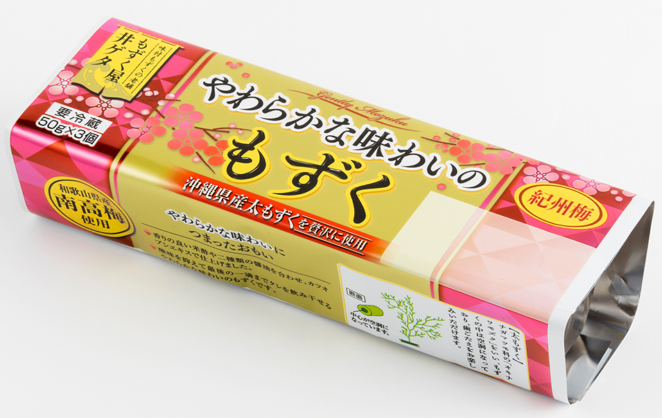 太もずく商品｜恩納村産の太もずくを美味しさを極めた味付もずくに。