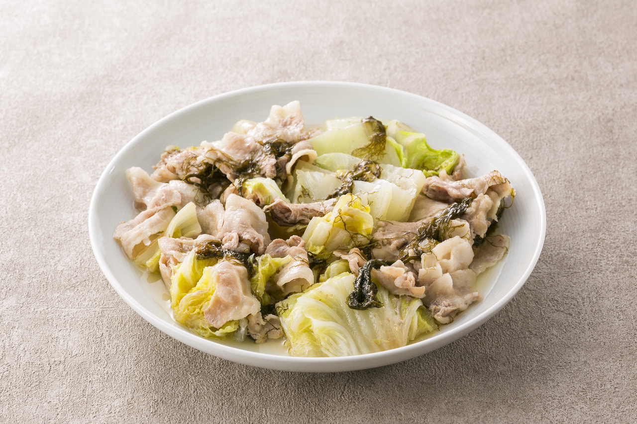 もずくと豚バラ白菜のさっぱり煮